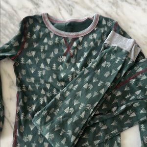Green Patterned Kids Pajamas
